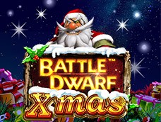 【バトルドワーフクリスマス】
旧作バトルドワーフ（Battle Dwarf）のクリスマスバージョンで、
クリスマスらしさ溢れるスロット、RTPは通常96.41％で期待値UP！