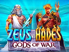 【ゼウス vs ハデス - ゴッズ・オブ・ウォー】
ゼウスとハデスの2柱の戦いがテーマのスロットでとんでもないパワーが周囲を巻き込んでいます。
2つのボラティリティをお好みで楽しめます！